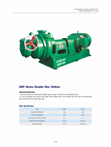 ZDP Series Double Disc Refiner